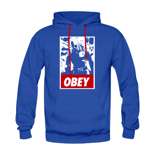 Sweat-shirt One punch obey, sweat-shirts anime manga en tunisie, sweats à capuche personnalisés anime manga, sweats personnalisés en tunisie !